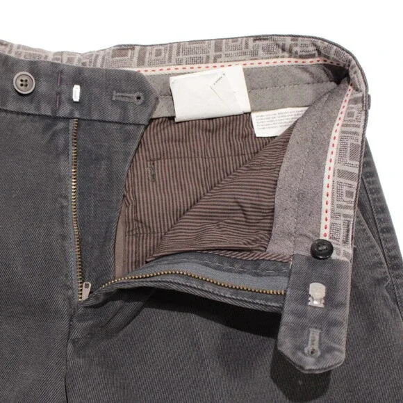 Hiltl NWT Chinos / Casual Pants Size 32 US Doyle In Solid Gray Cotton Blend